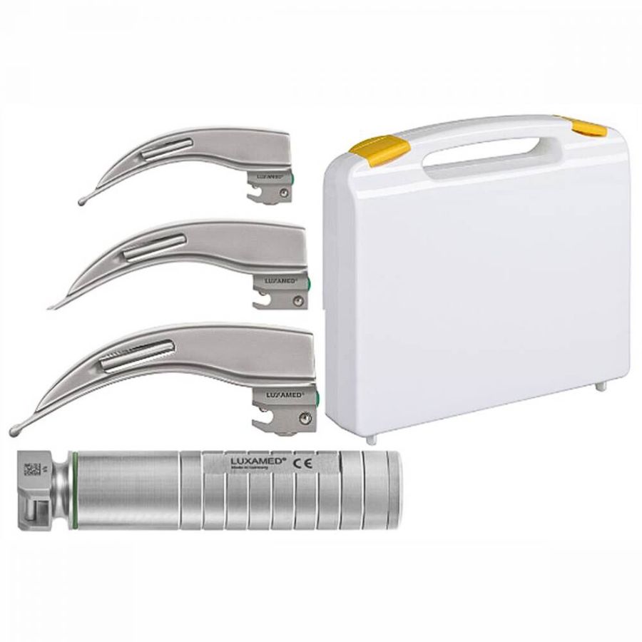 Набір F.O. ларингоскоп дорослий LED Eco 2,5В + 3 Macintosh клинка Luxamed